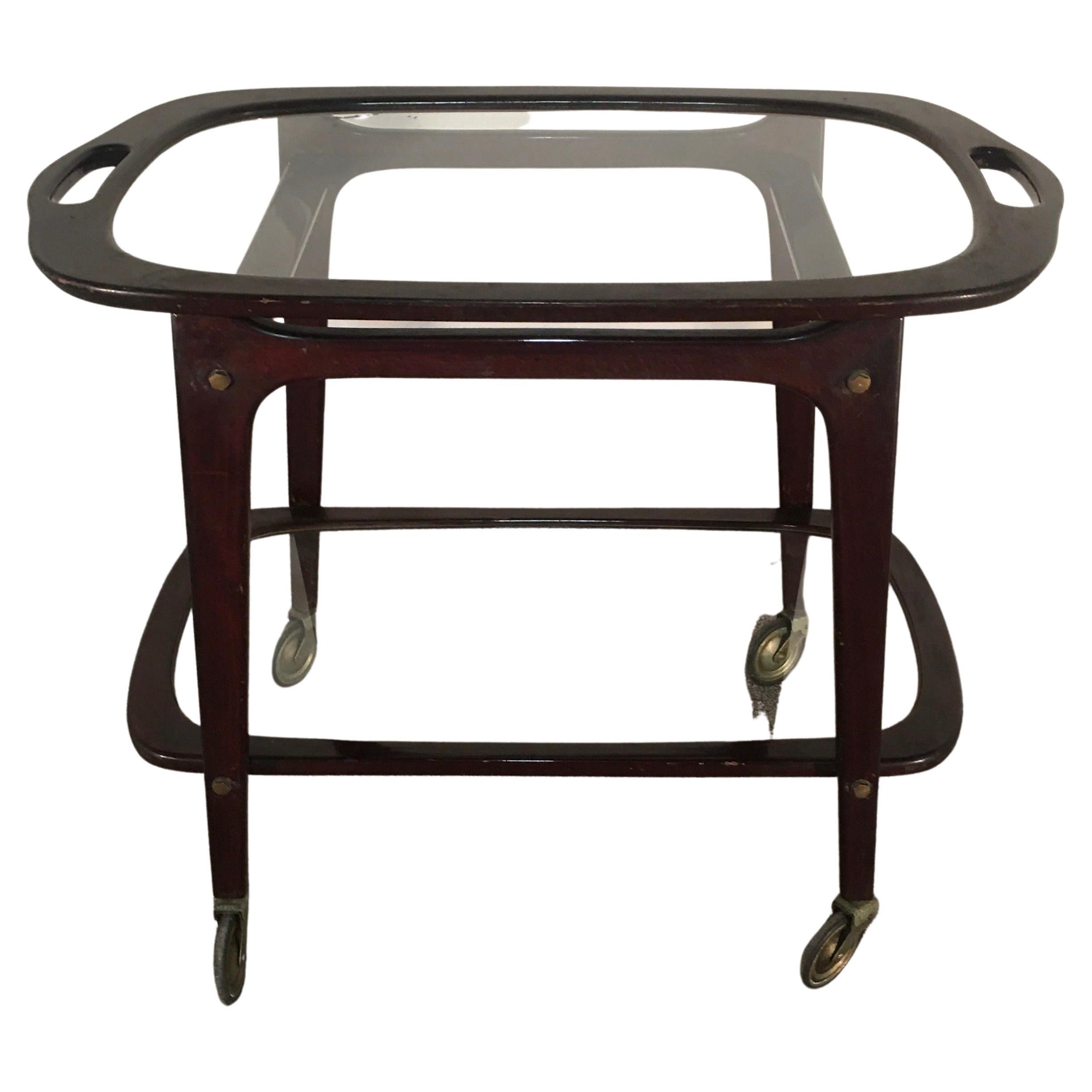 Serving Bar Cart by Cesare Lacca, Italy 1950s
