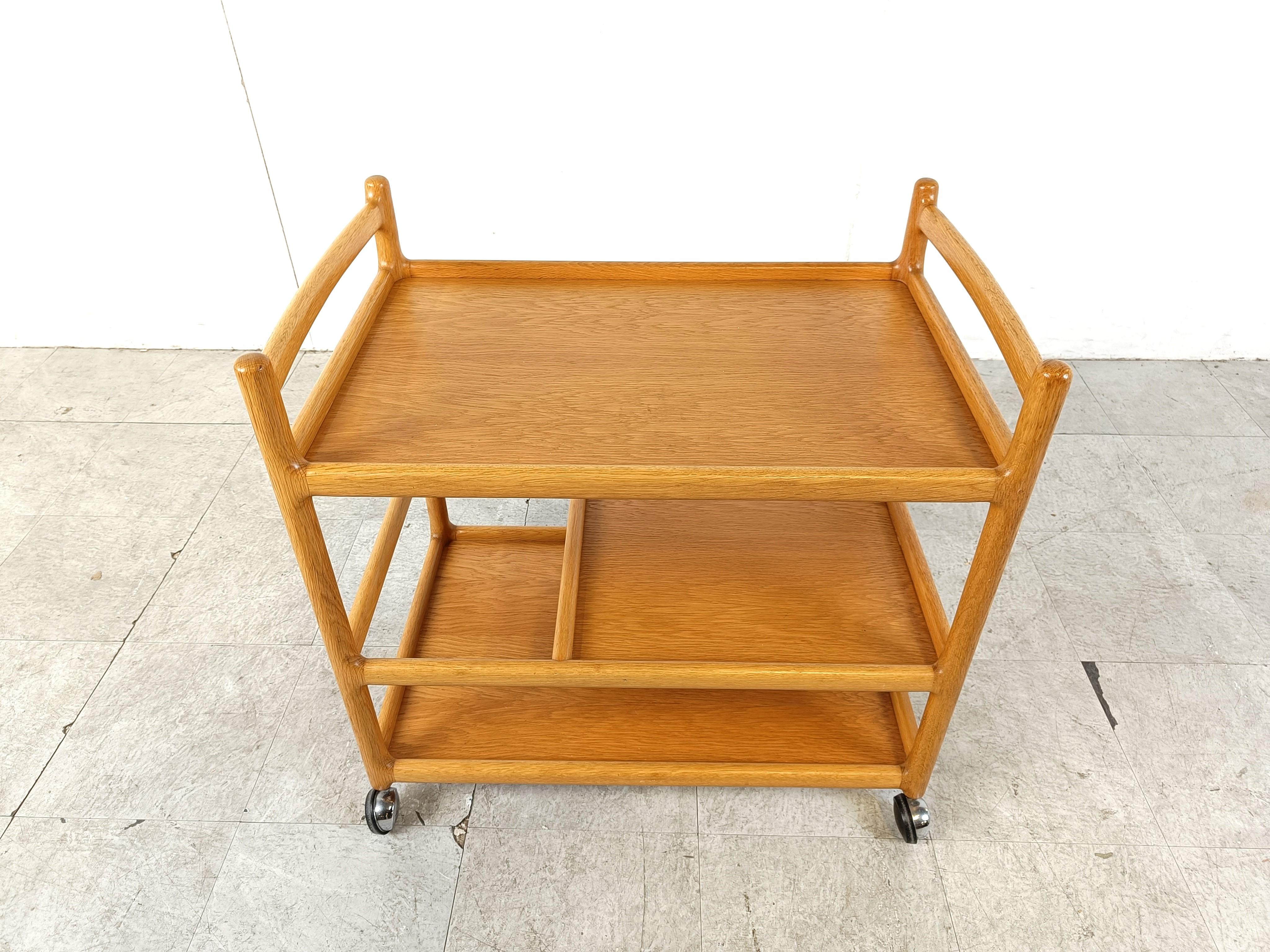 Mid-Century Modern Serving Car by Johannes Andersen for CFC Silkeborg, 1960s For Sale