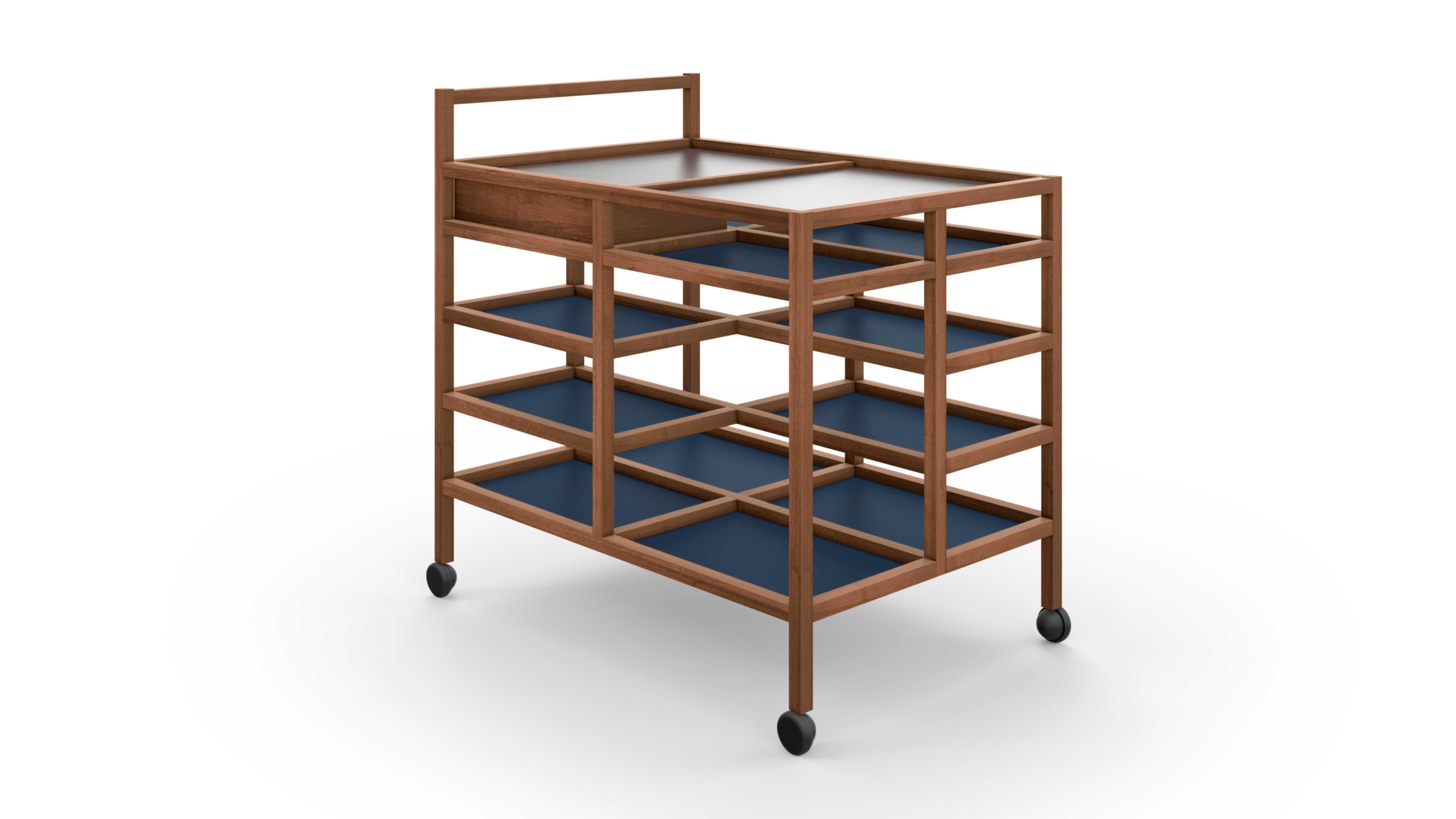 Italian Serving Cart by Bodil Kjær for Cassina, Italy - new  For Sale