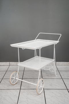 Serving Cart with 3 Bottle Holders Vienna Around 1950s