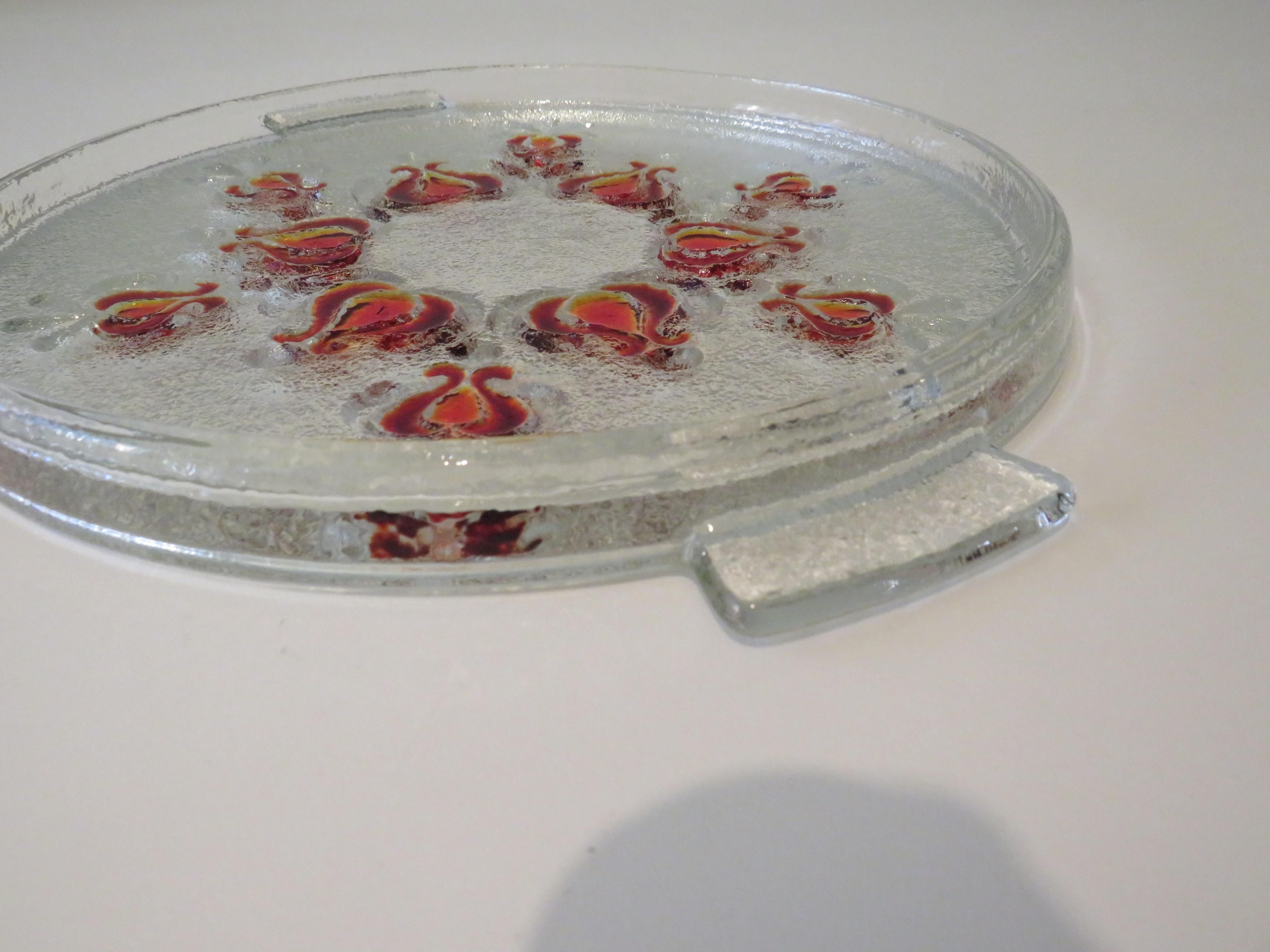 Brutalist Serving Dish in Crystal by Walther Glas, Germany, 1960-1970 For Sale