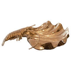 Piatto da portata a forma di conchiglia e di aragosta Piatto da portata a forma di conchiglia e di aragosta