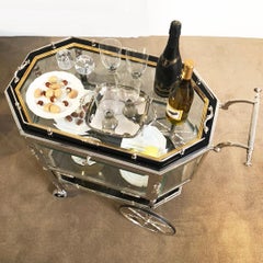 Serving or Bar Cart with Tray Top