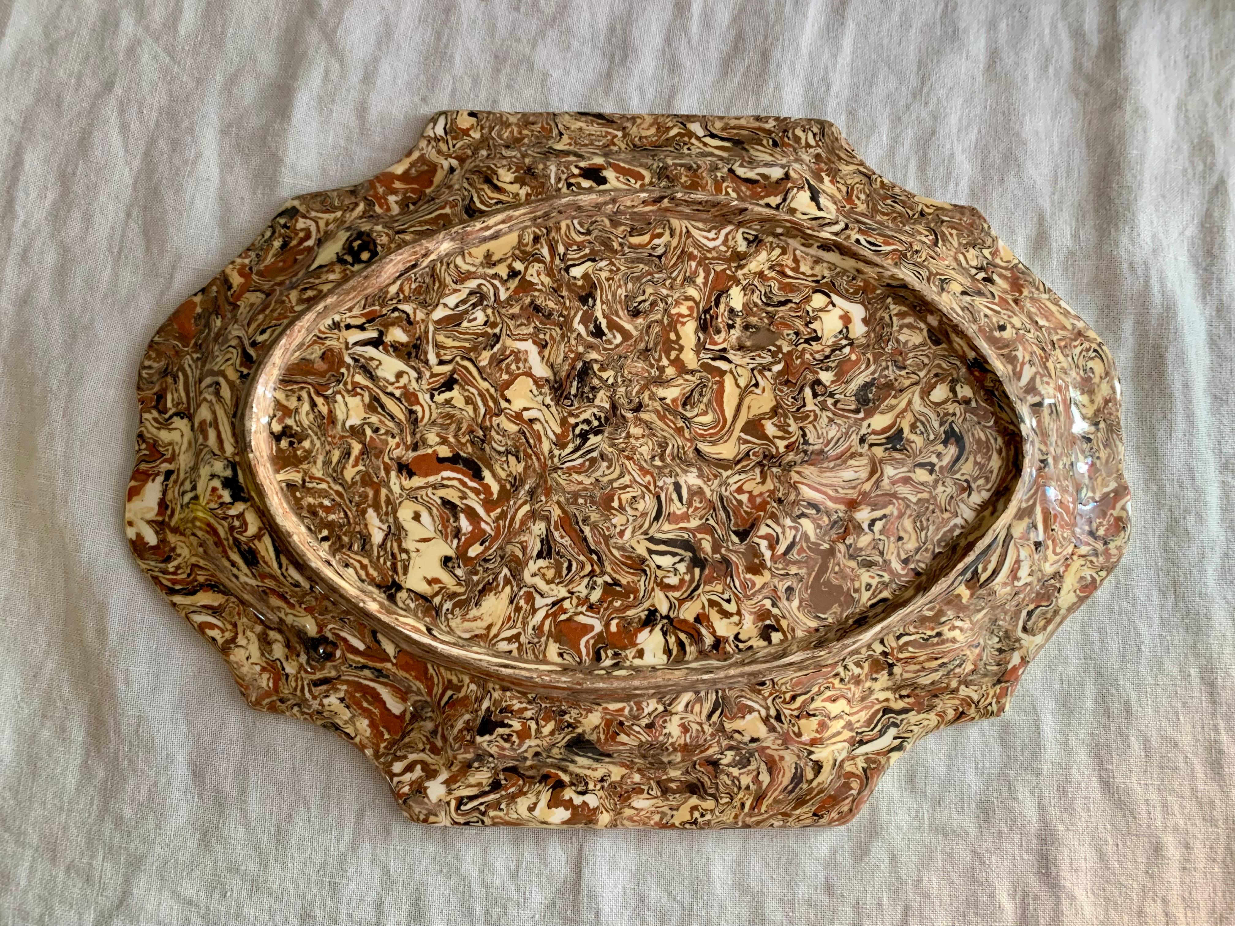 French Serving Plate - Les terres Melées