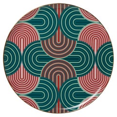 Serving Platter Slinky Verde, 100% Porcelain by La Doublej, Italy