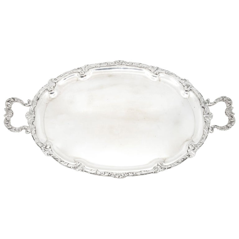 Serving Silver Tray, German Late 19thEarly 20th Century, Silver 800