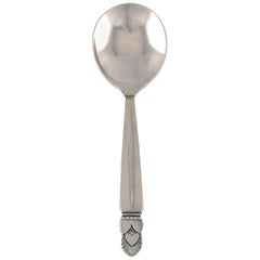 Serving Spoon in Hammered Sterling Silver, 1940s