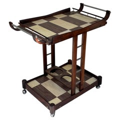 Mesa de servir de Novo Rumo, Brasil, 1960 en métal, plexiglás e imbuia