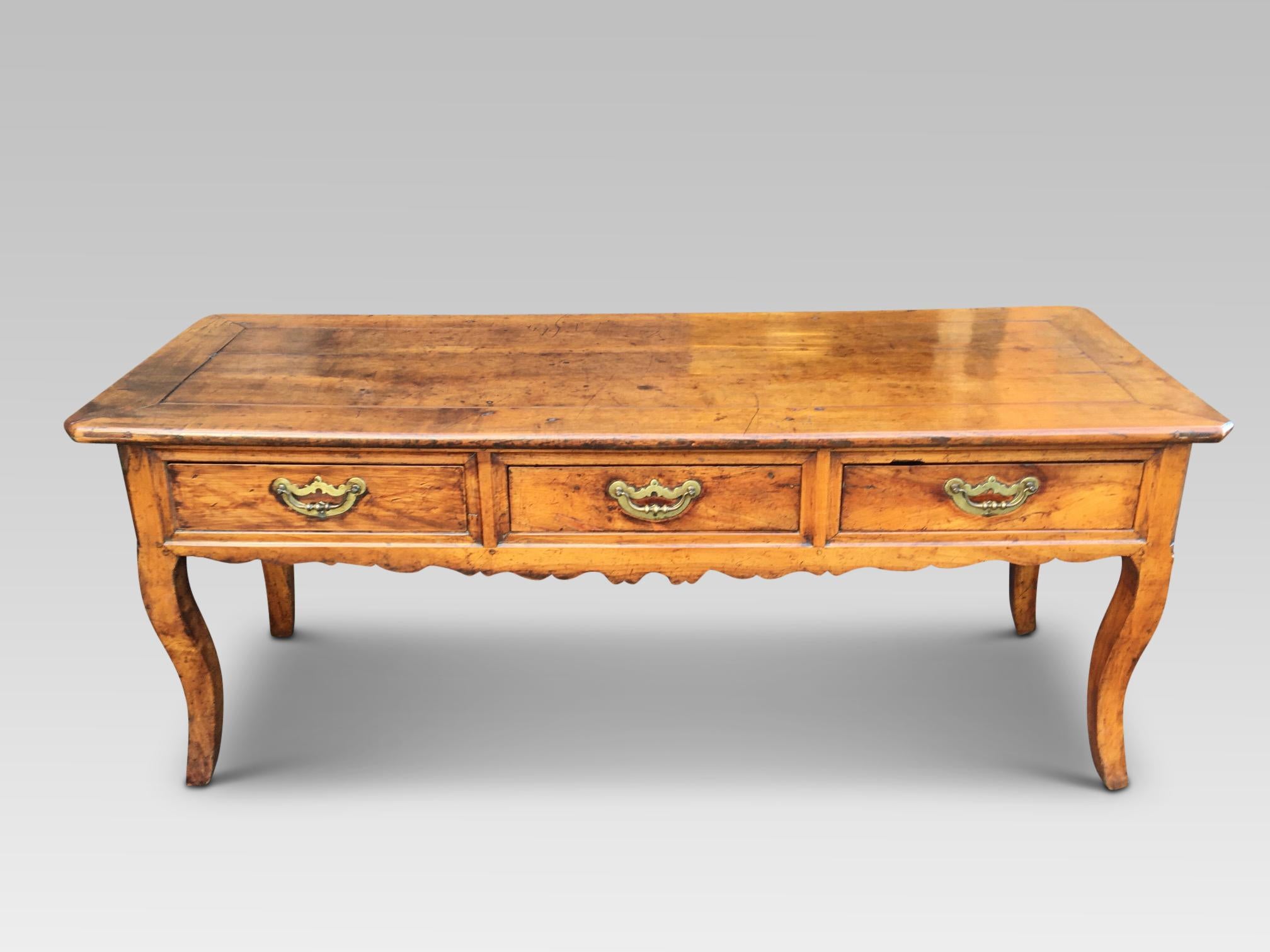  Dresser Base. Serving Table, Cherrywood, French, circa 1800 In Good Condition In Honiton, Devon