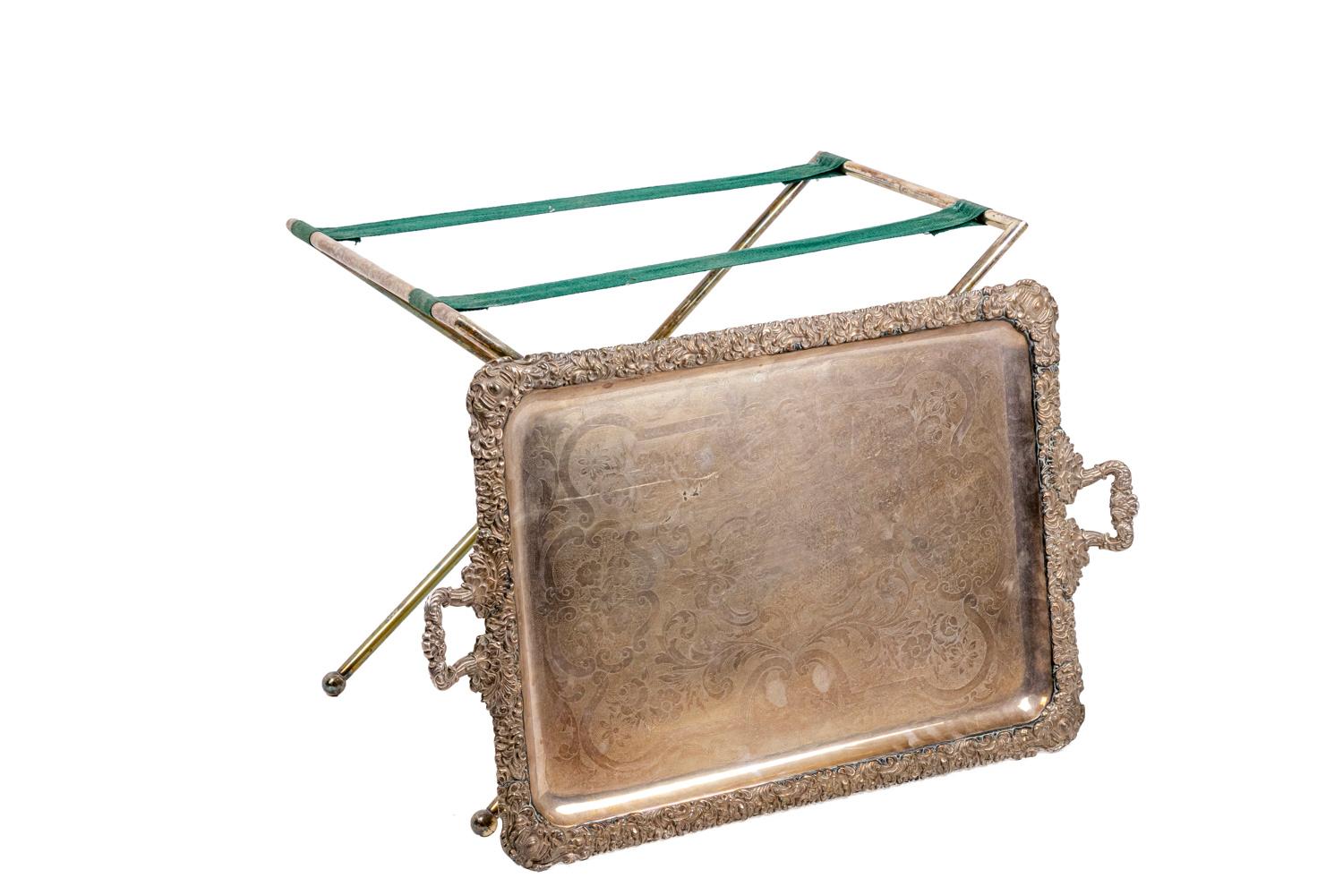 metal tray with legs