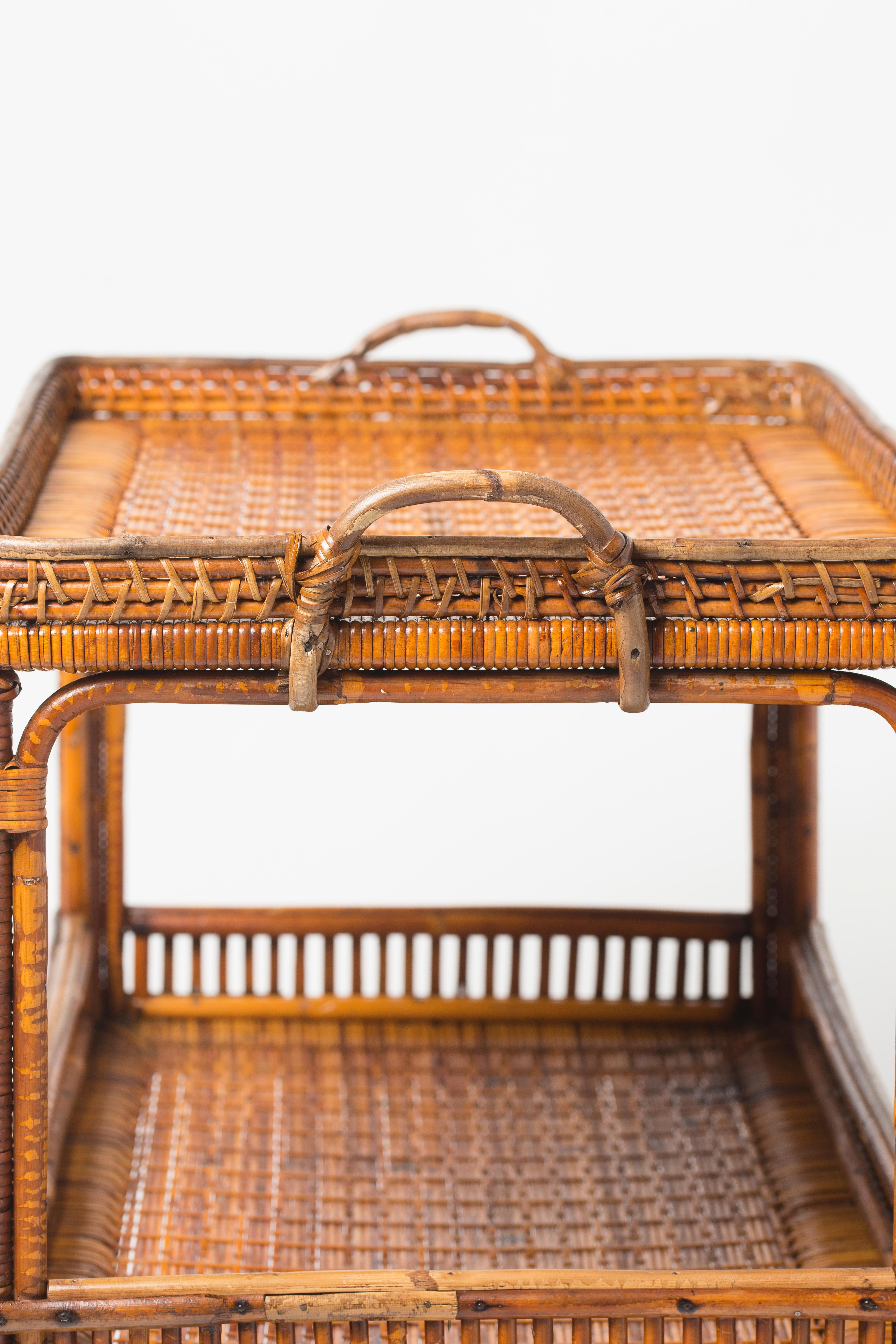 Serving Table in Woven Rattan, France, circa 1900 1