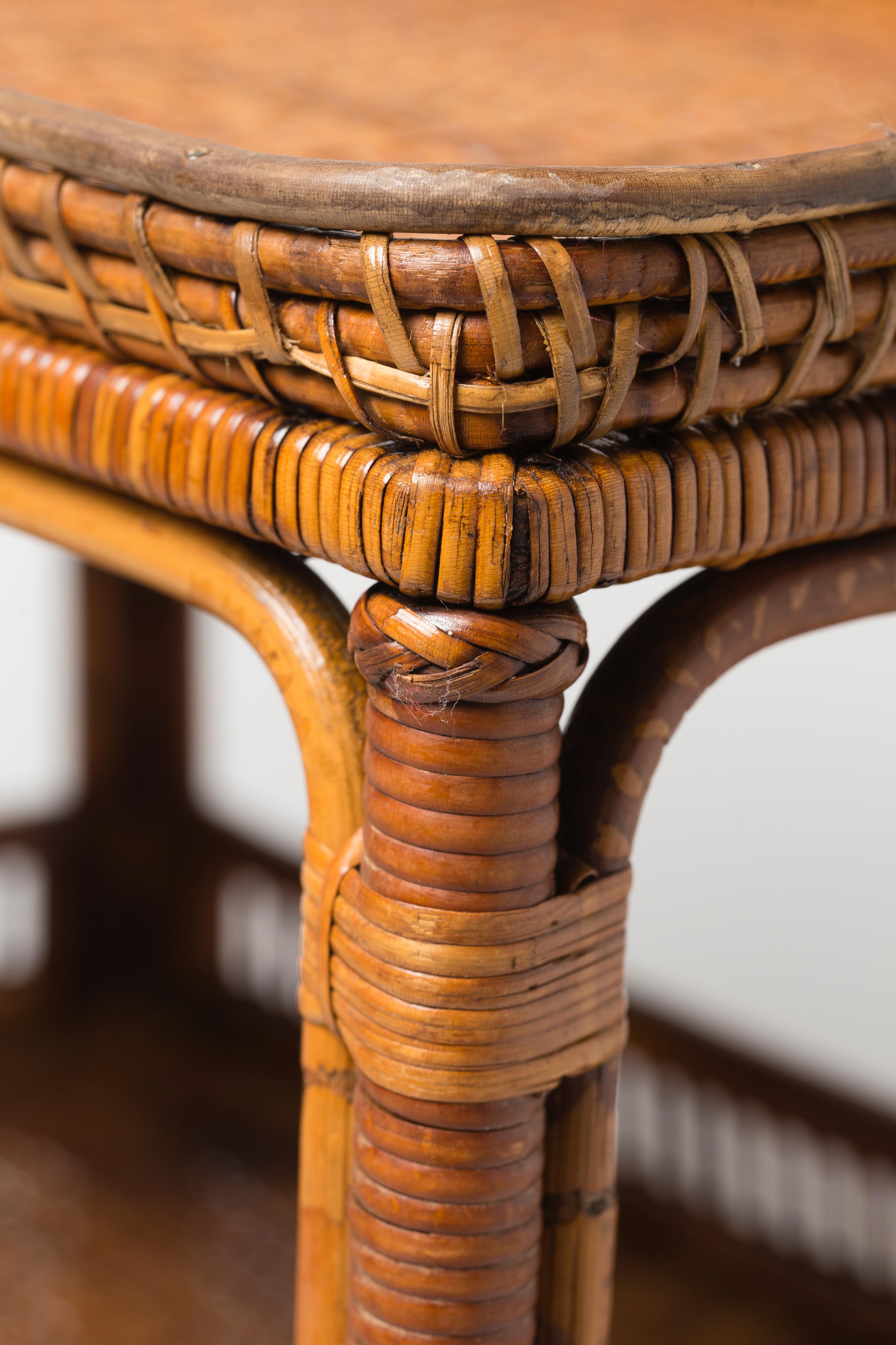 Serving Table in Woven Rattan, France, circa 1900 2
