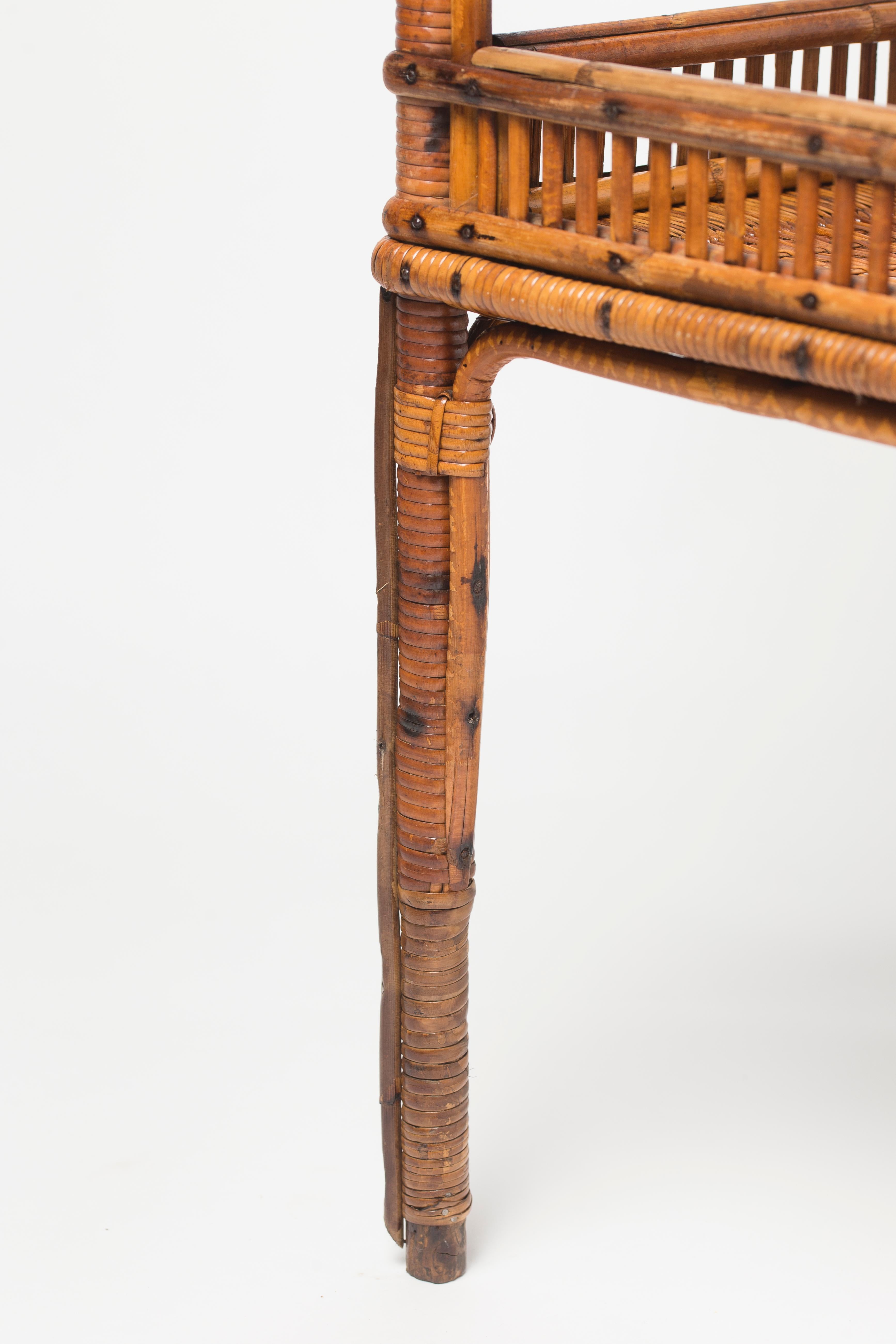 Serving Table in Woven Rattan, France, circa 1900 3