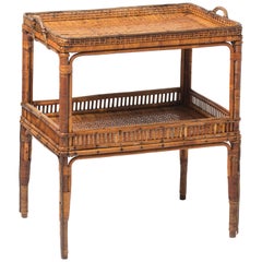 Serving Table in Woven Rattan, France, circa 1900