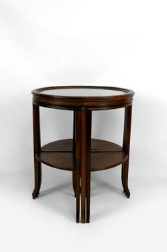 Serving table / nesting tables convertible into 2 side tables, Art Nouveau, 1910