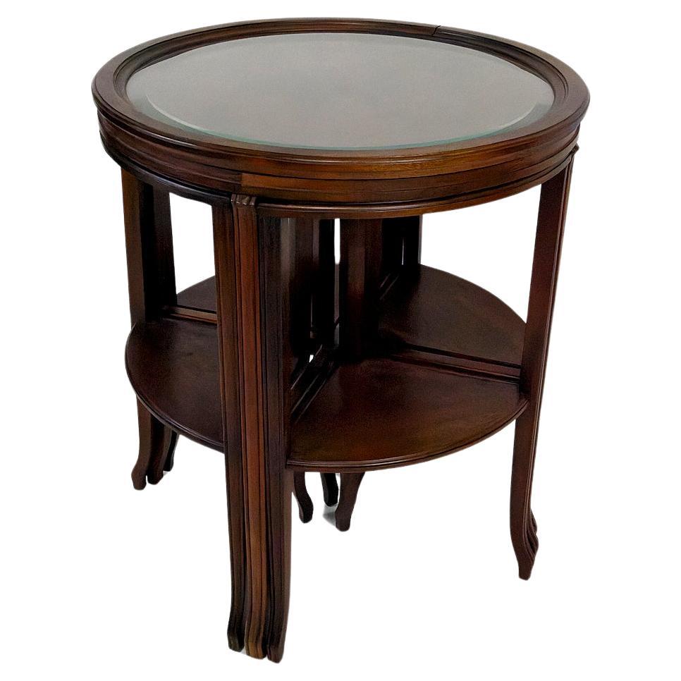 Serving table / nesting tables convertible into 2 side tables, Art Nouveau, 1910 For Sale