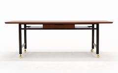 Table de service sur roulettes d'Edward Wormley pour Dunbar, restaurée par des experts