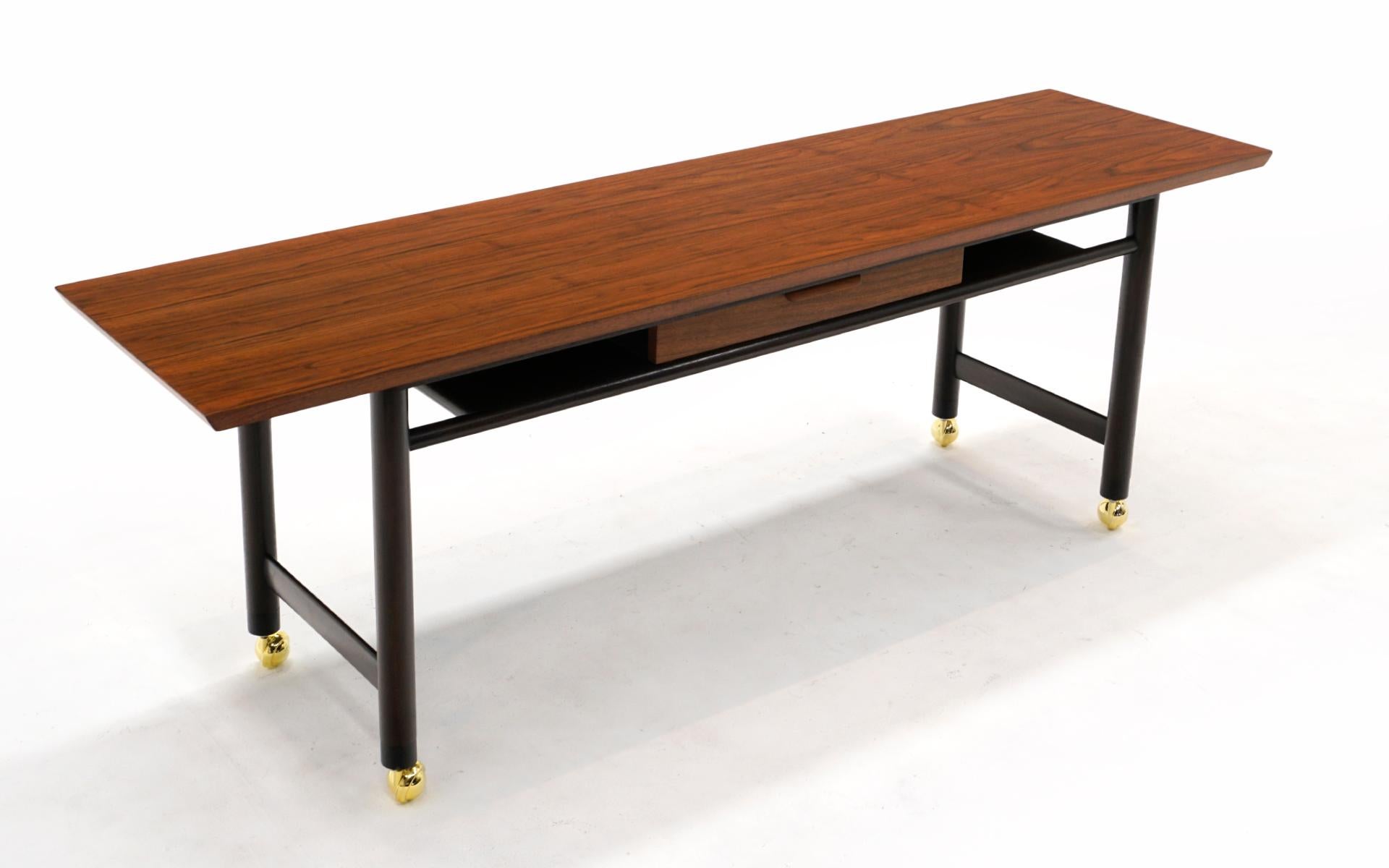 Mid-Century Modern Serving Table on Casters by Edward Wormley for Dunbar, Expertly Refinished For Sale