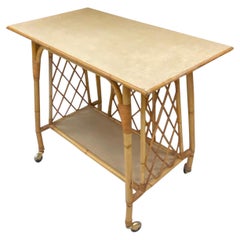 Serving Table That Can Serve as a Multimedia Table 'TV, Hi-Fi' in Bamboo, 1960