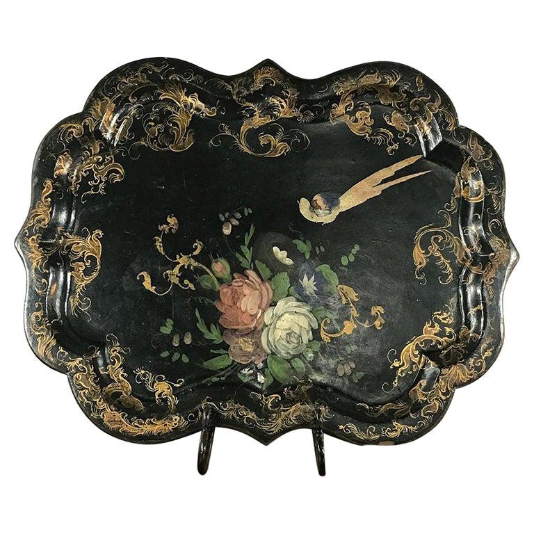 Serving Tray, 19th Century English in Papier Mâché