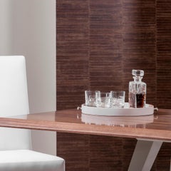 Modern Serving Tray Swarovski Calacatta Marble Handmade Portugal Lusitanus Home