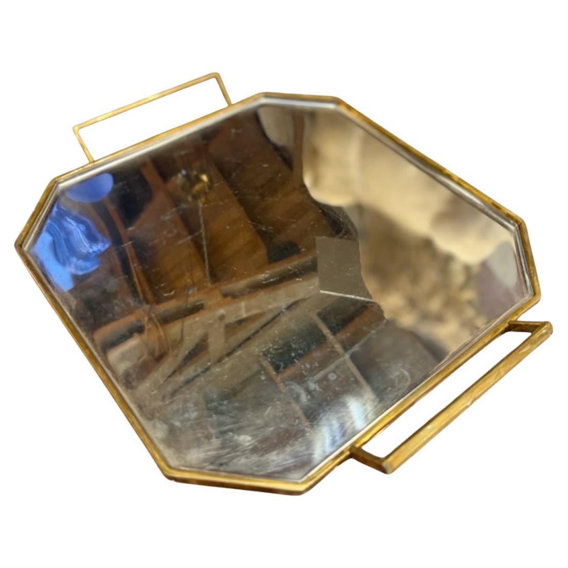 Serving Tray by Göttinghen, Brass and Stainless Steel, 1970s