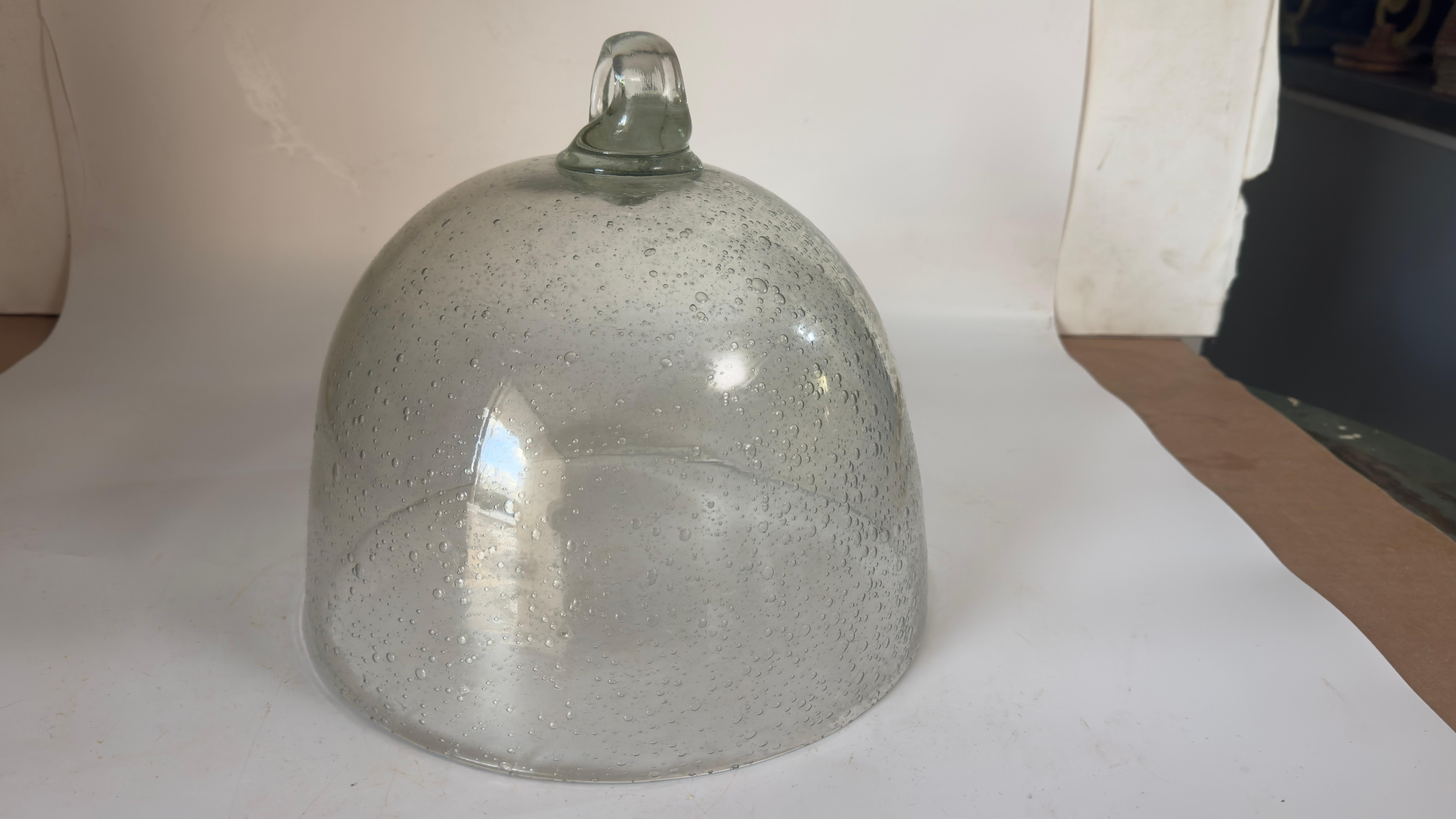 Bandeja Plato Cloche Campana para Queso o Fruta en Cristal by Biot France en venta 2