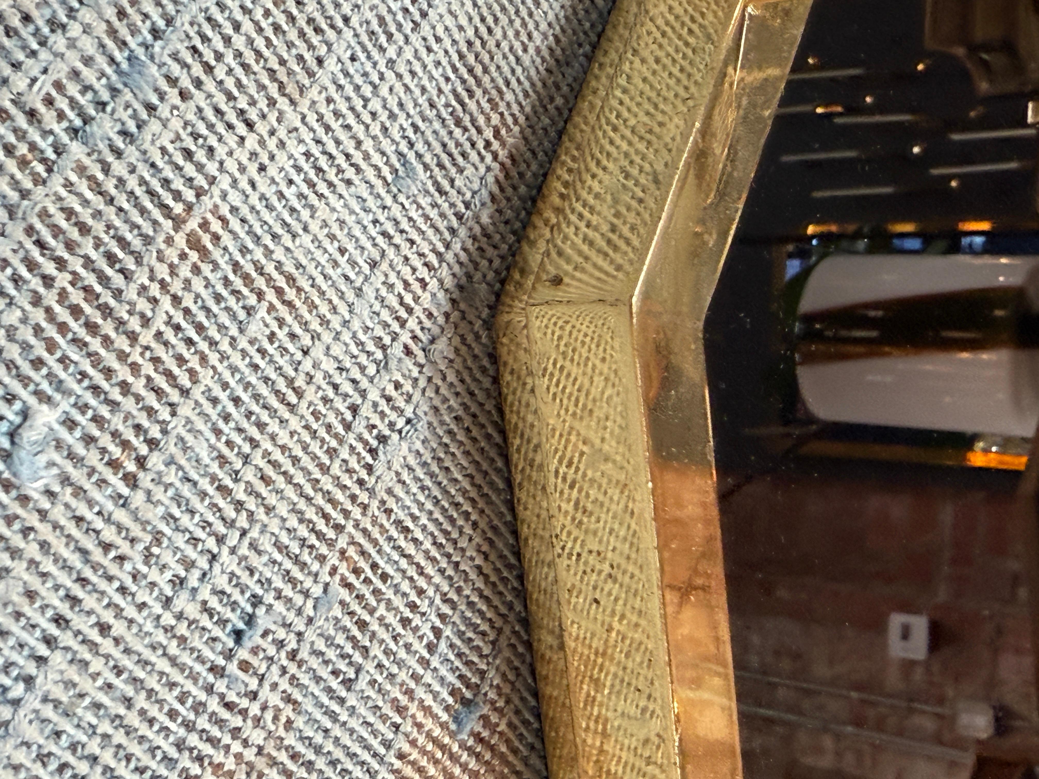 European Serving Tray in brass and black glass Italy 70s For Sale