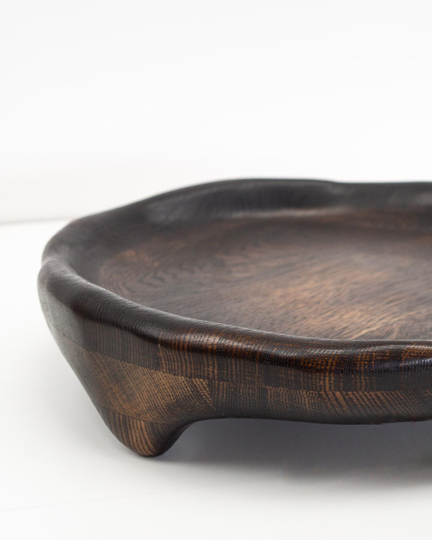 Tedesco Vassoio da portata in Wood Oak Wood a forma organica in vendita