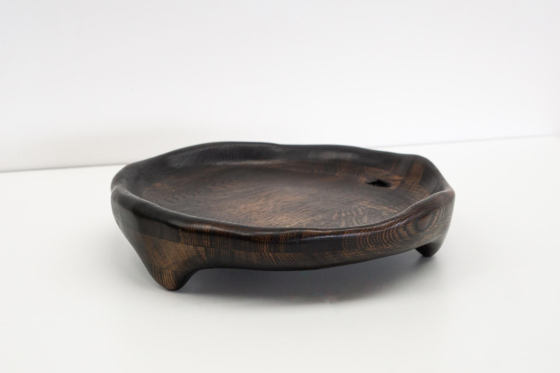 Legno Vassoio da portata in Wood Oak Wood a forma organica in vendita