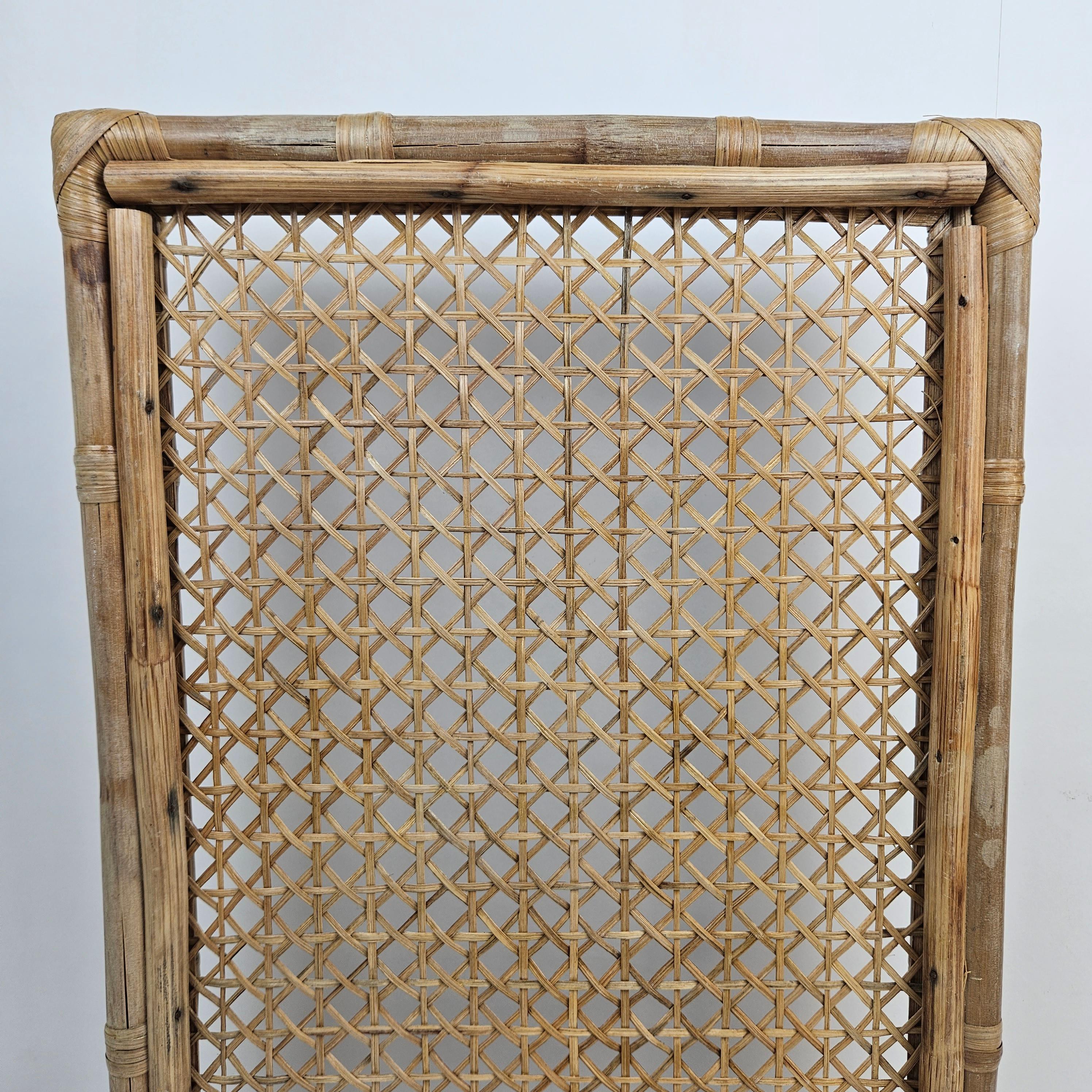 Serviertablett aus Rattan und Korbweide, Italien 1970er Jahre im Angebot 8