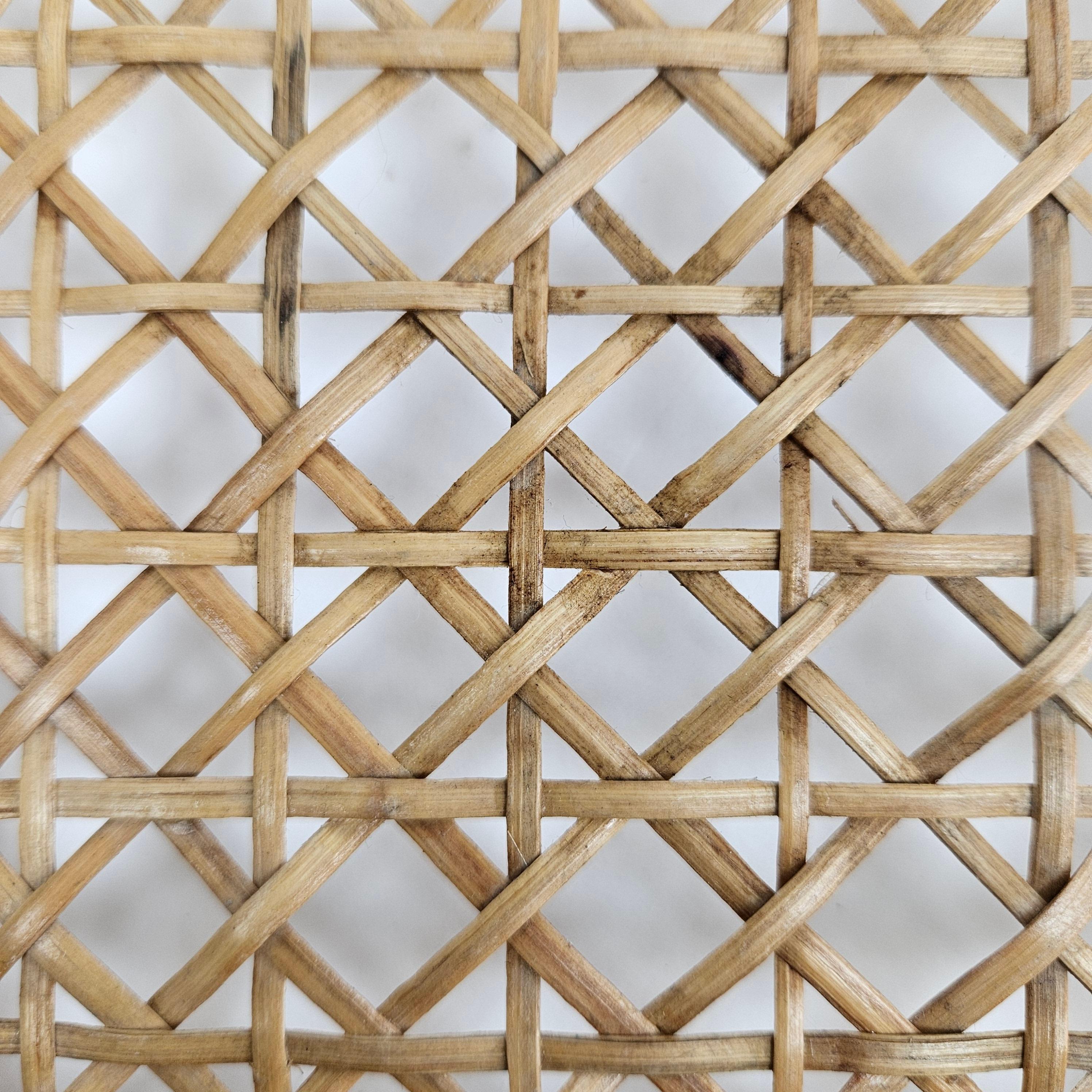 Serviertablett aus Rattan und Korbweide, Italien 1970er Jahre im Angebot 9