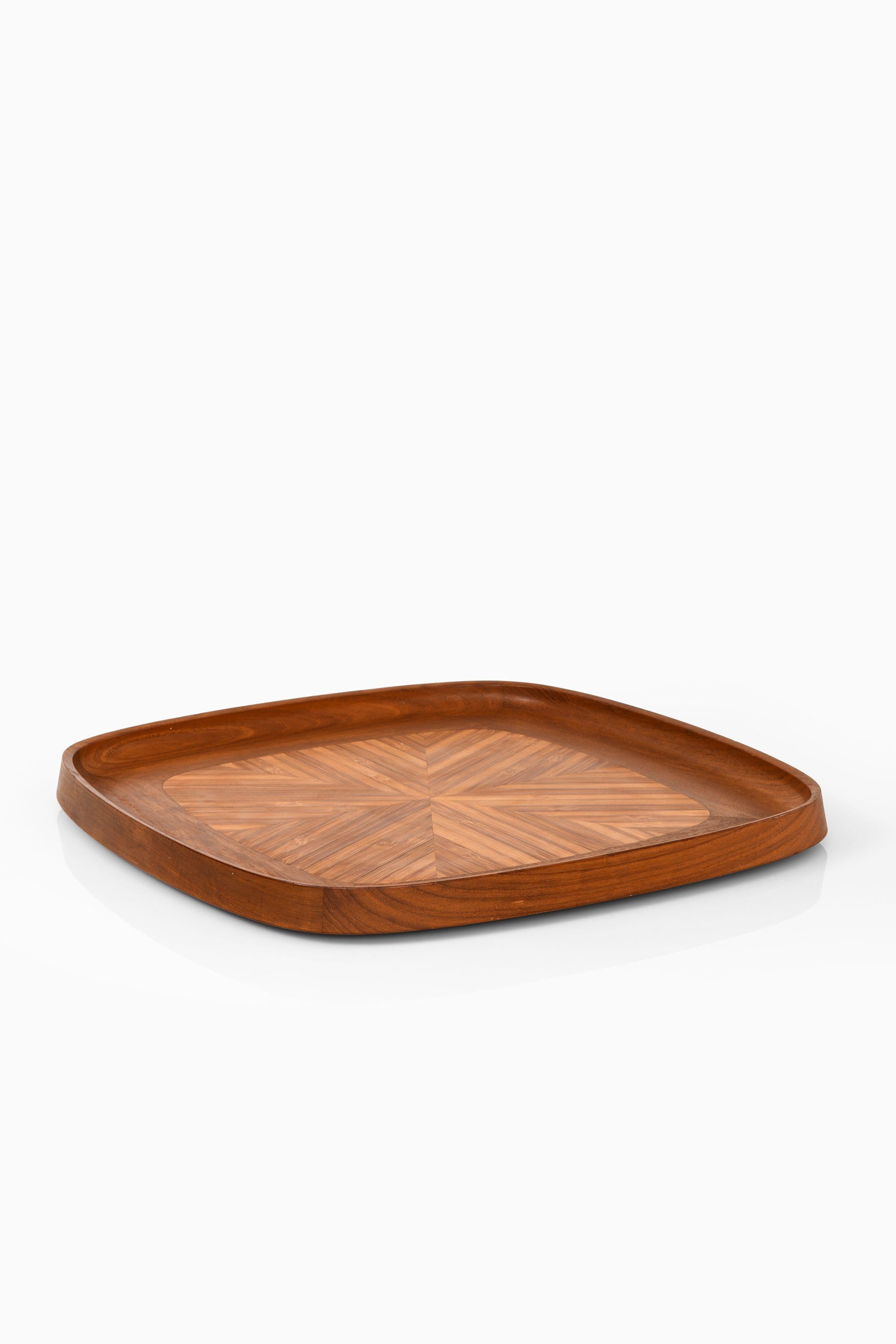 Scandinavian Modern Serving Tray in Teak and Bamboo by Jens Quistgaard, 1950's For Sale