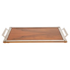 Serving Tray On Matching Stand By Janetti, Italy 1970's