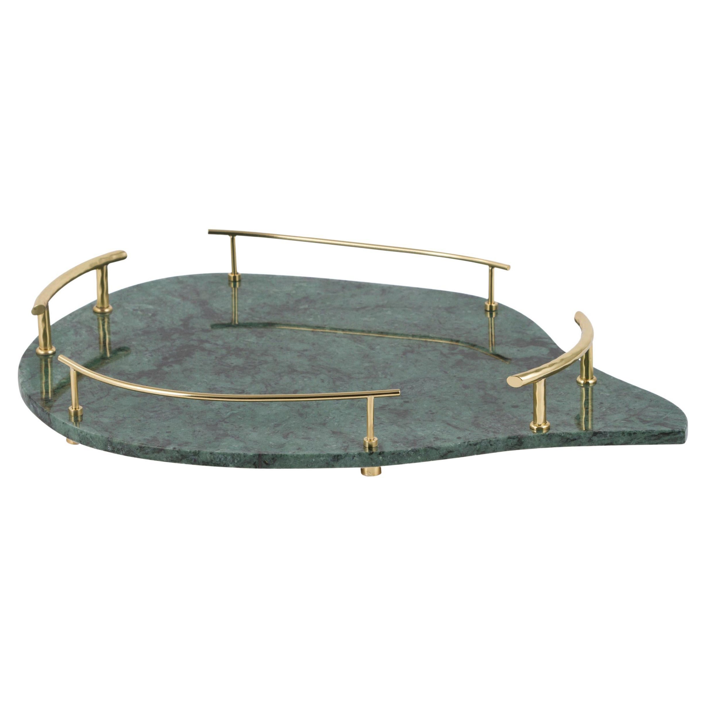 Serving Tray Sakai, Green Marble, Handmade in Portugal by Lusitanus Home