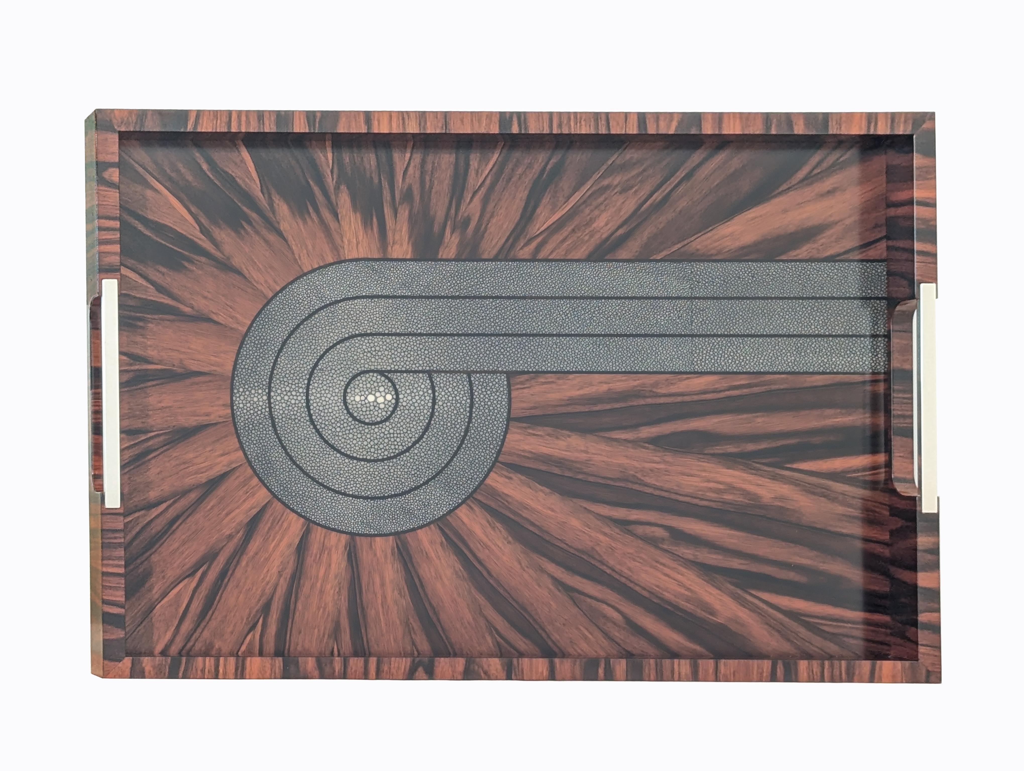 Bandeja para servir - Diseño en espiral - Art Decó contemporáneo en venta 1