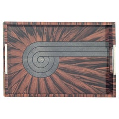 Serving Tray - Spiral Design - Contemporary Art Deco