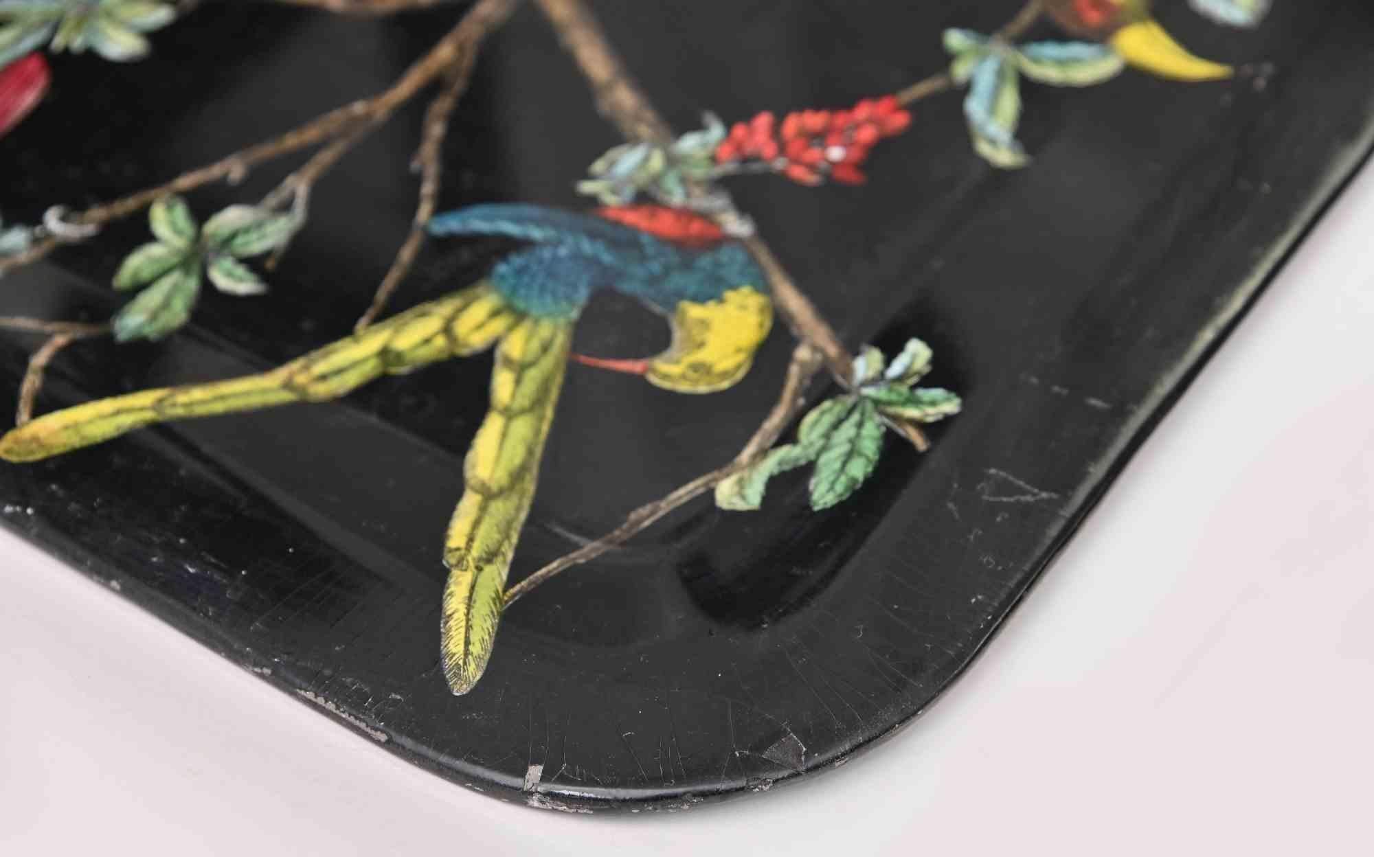 Serving Tray with Birds by Piero Fornasetti, 1950s In Good Condition In Roma, IT