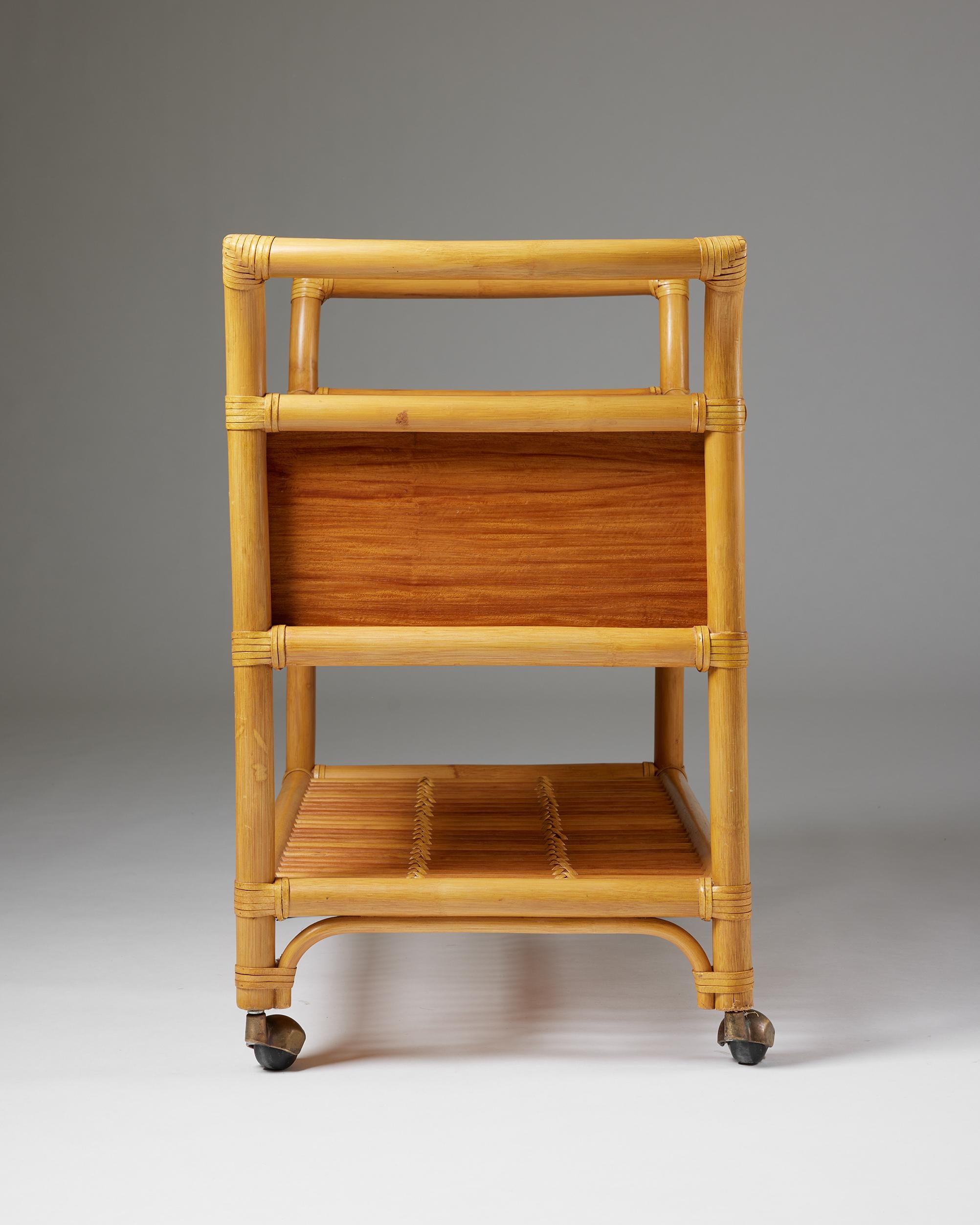 Serving trolley, anonymous, for DUX, Sweden, 1960s For Sale 1