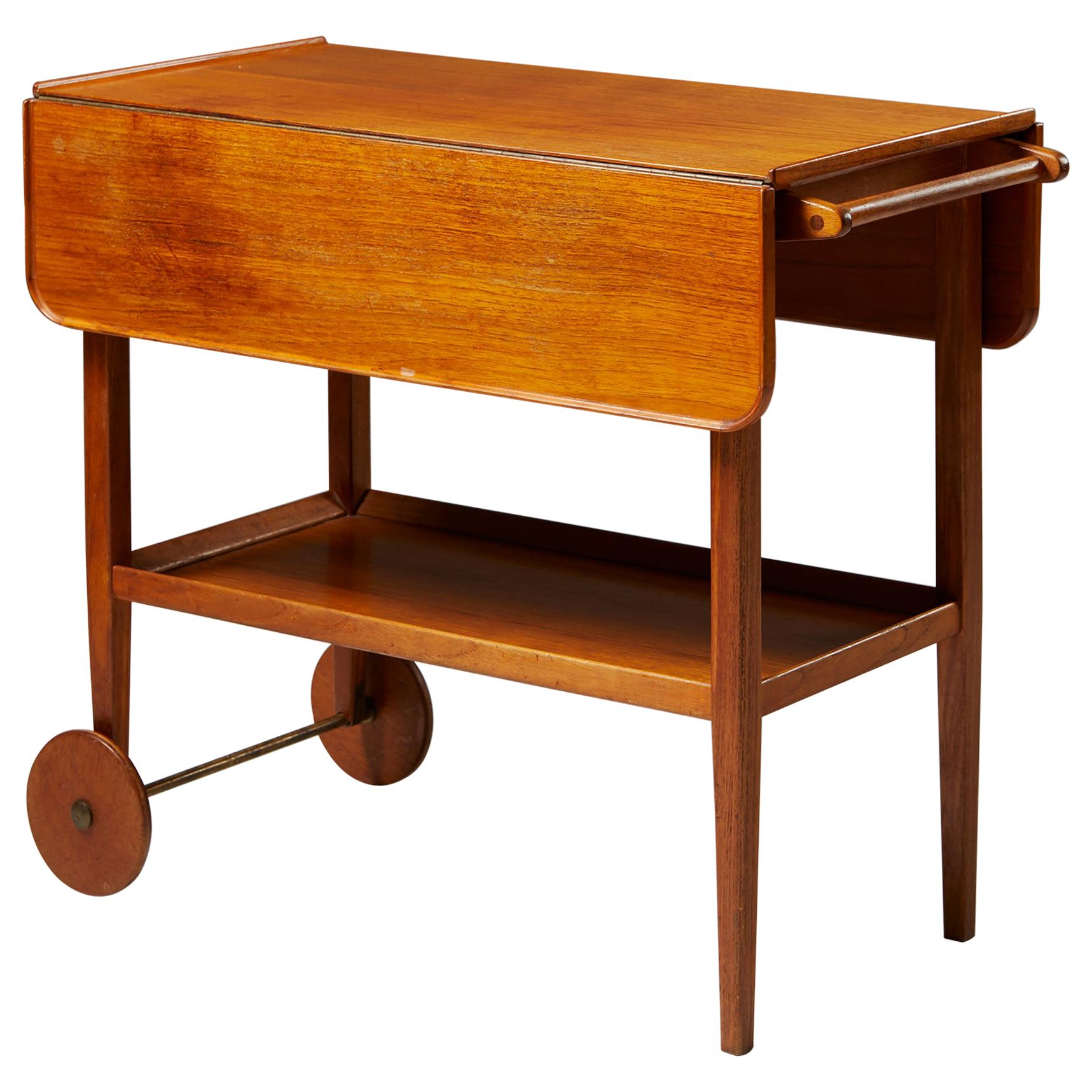 Serving Trolley, Anonymous, Rotating Top Sweden, 1950s For Sale