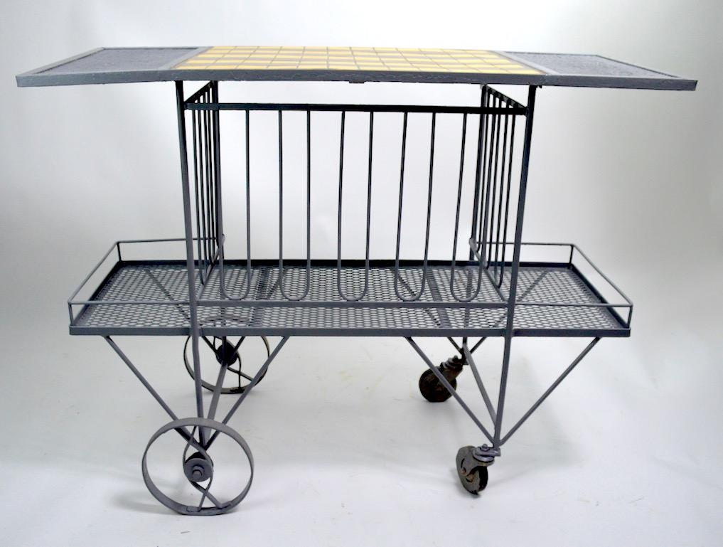 Mid-Century Modern Serving Trolley Bar Cart  by Tempestini for Salterini