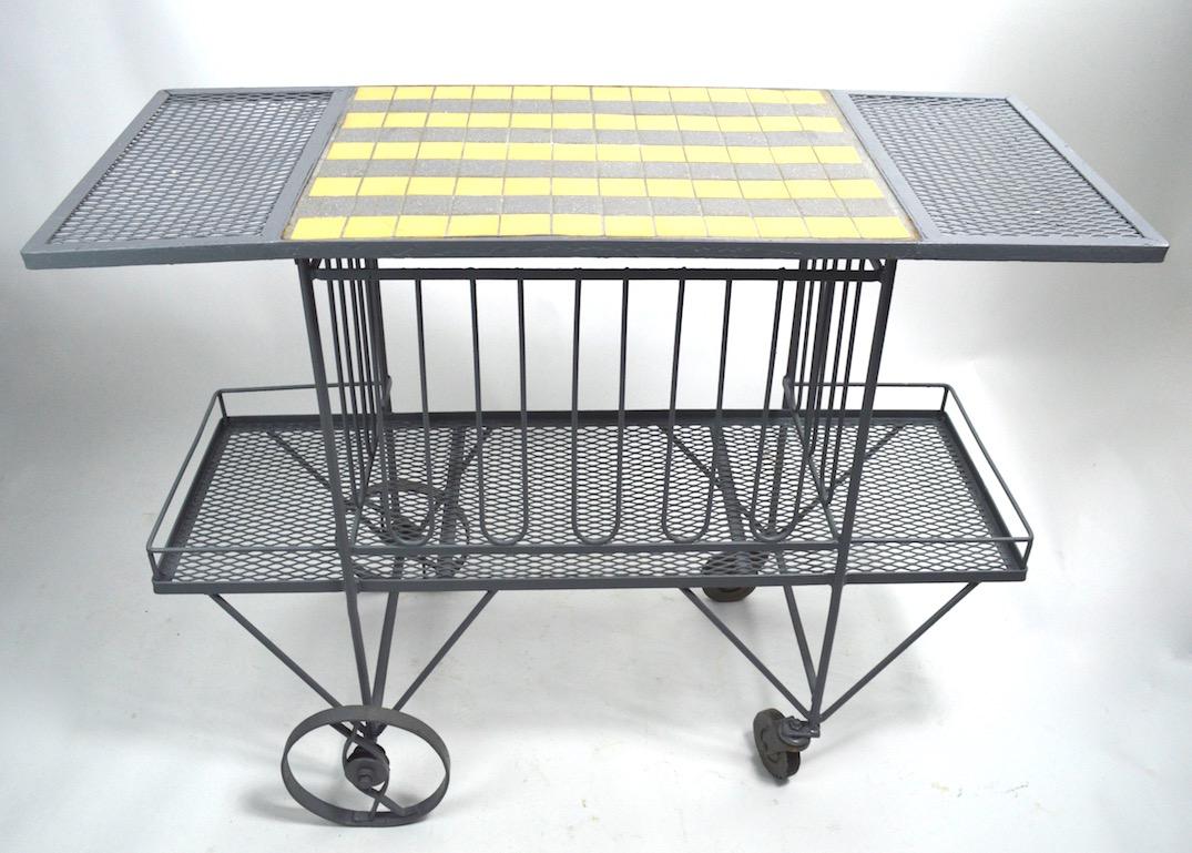 American Serving Trolley Bar Cart  by Tempestini for Salterini