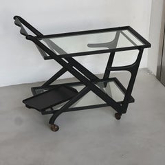 Serving Trolley by Cesare Lacca for Cassina, Vintage Bar Cart, Italian Design
