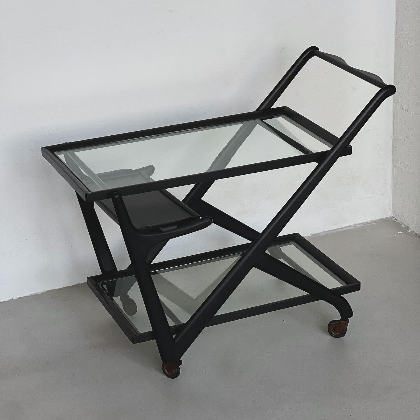 Carrito de servicio de Cesare Lacca para Cassina, Carrito de bar vintage, Diseño italiano en Bueno estado para la venta en Milano, IT