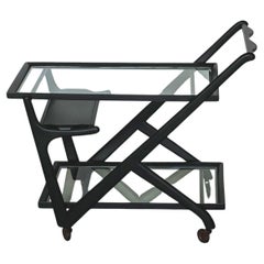 Carrito de servicio de Cesare Lacca para Cassina, Carrito de bar vintage, Diseño italiano