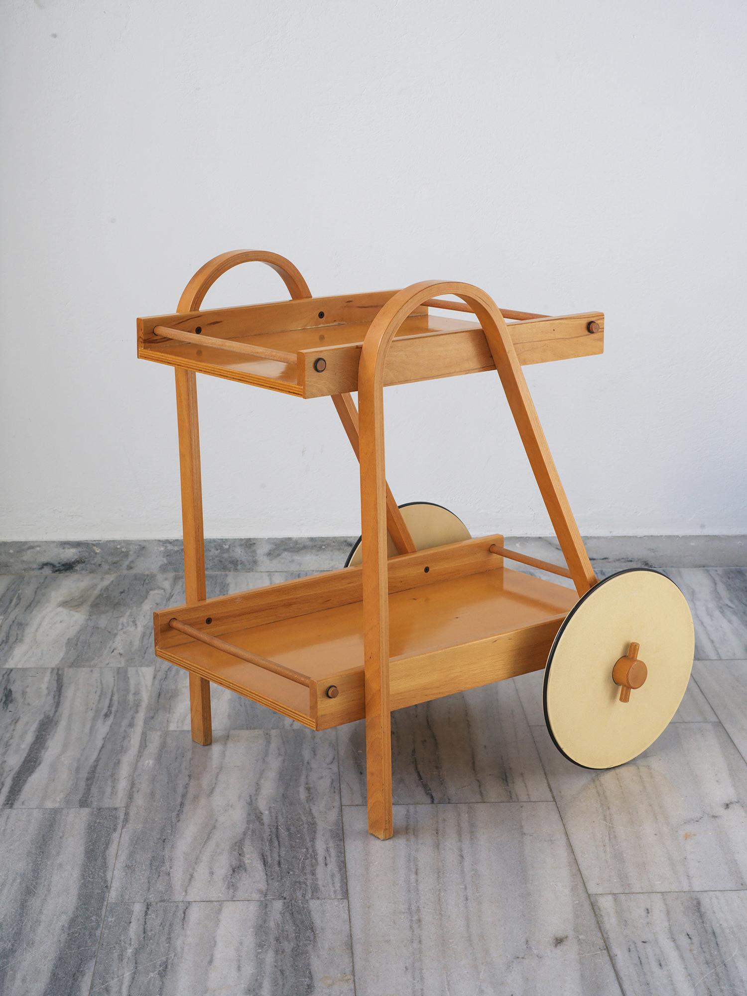 Serving trolley by Enolinea, 1980s In Good Condition For Sale In Athens, Attiki