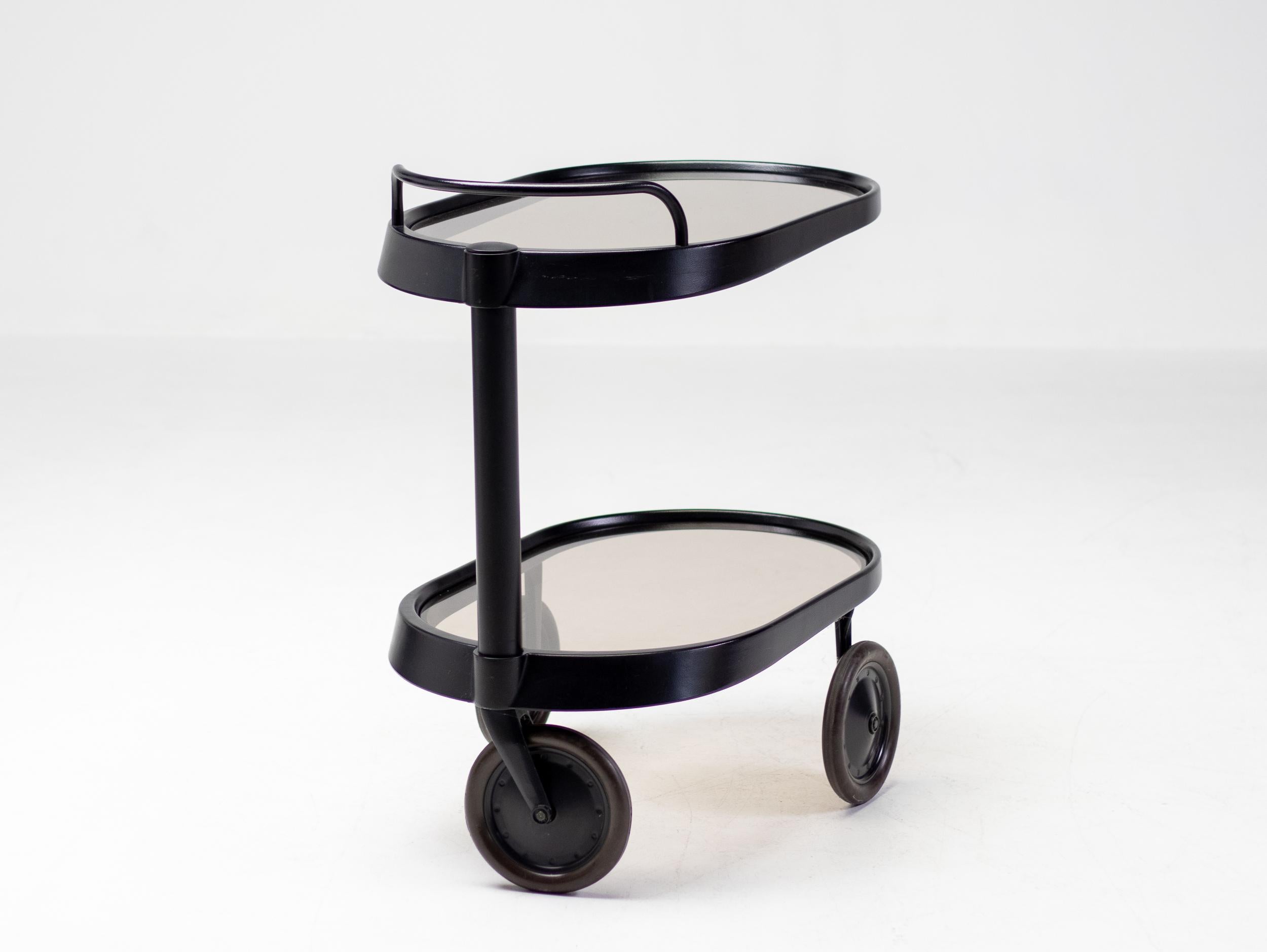 Enameled Serving Trolley by Enzo Mari for Alessi