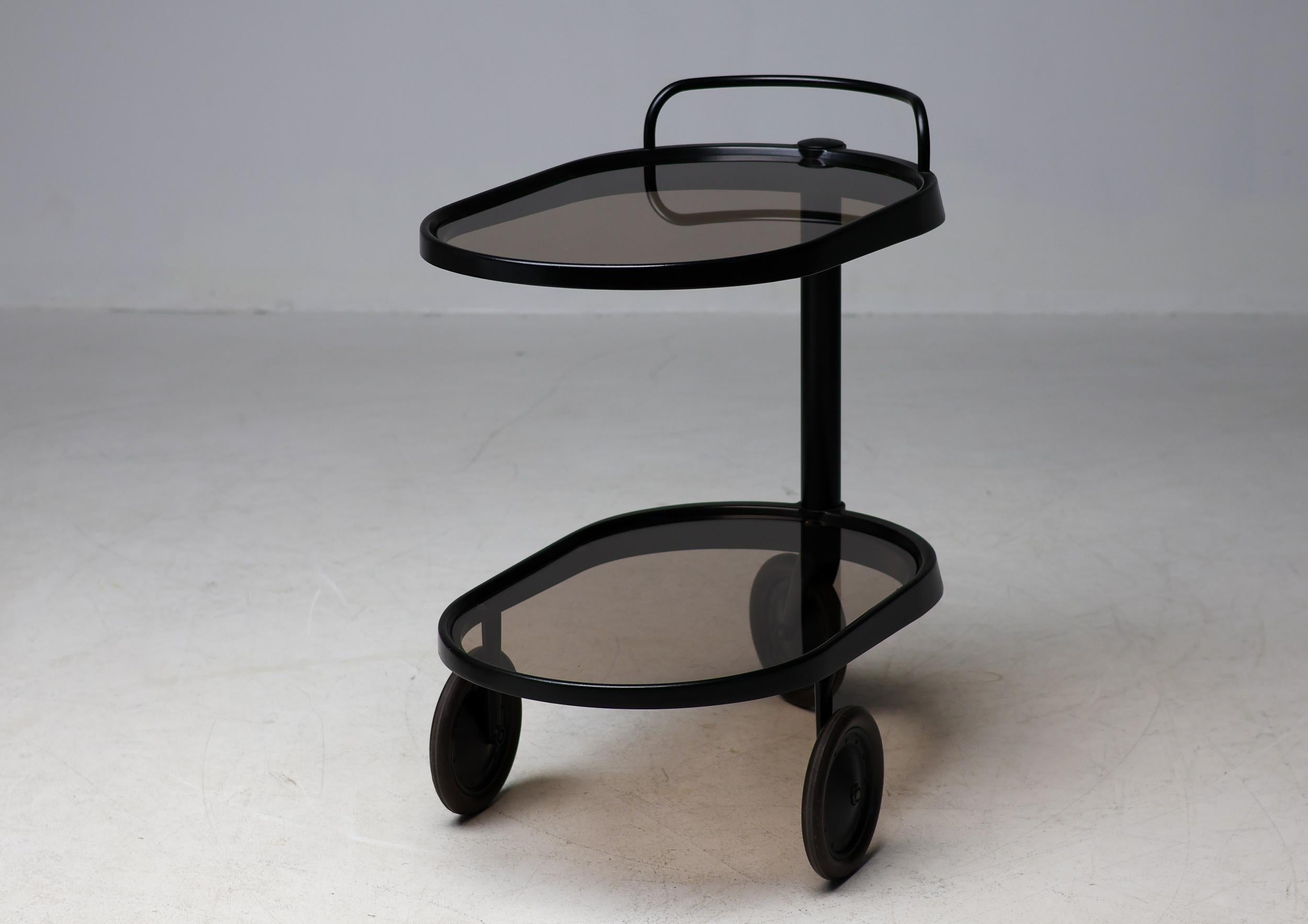 Enameled Serving Trolley by Enzo Mari for Alessi
