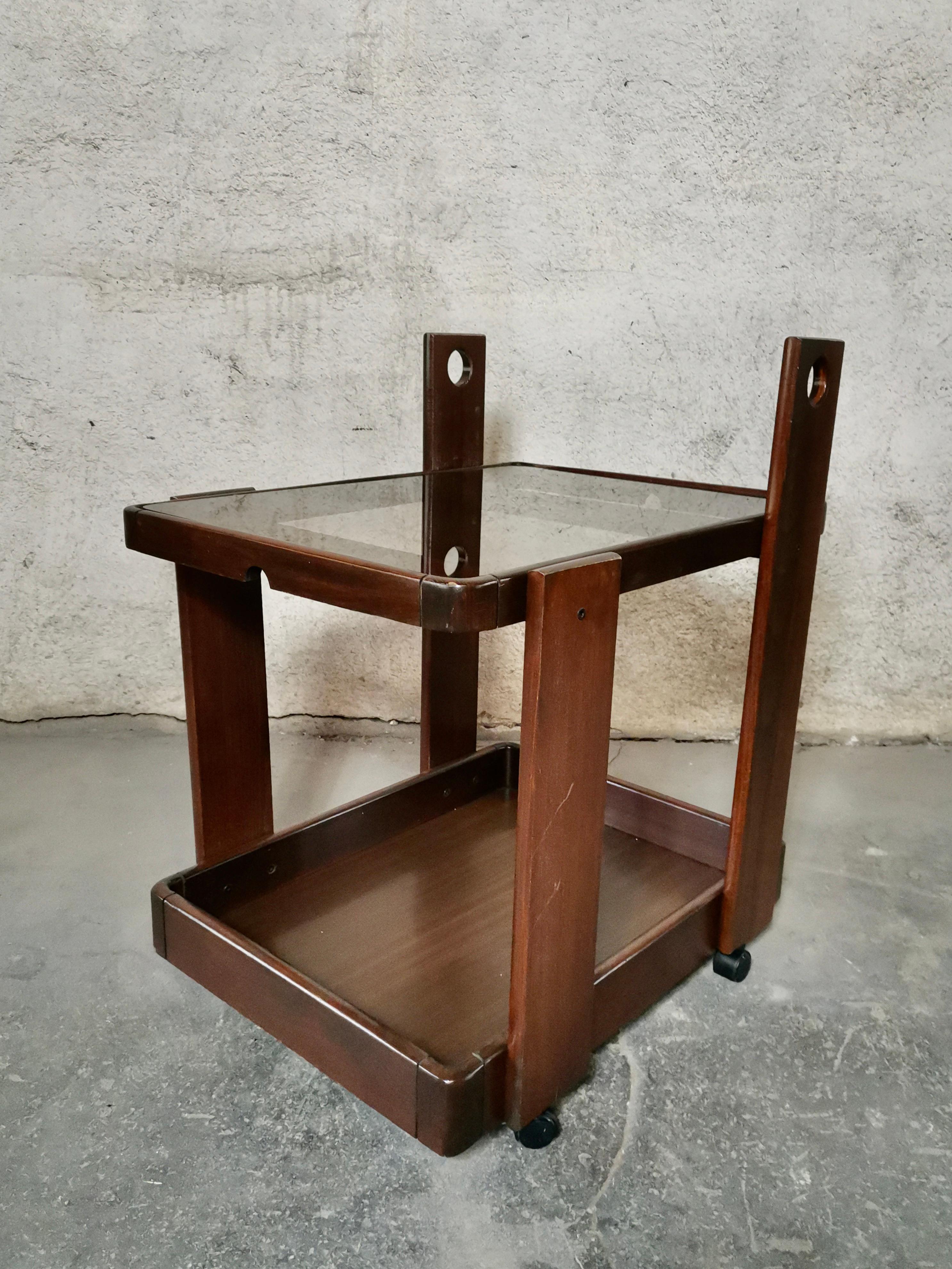 Mid-Century Modern Serving Trolley by Gianfranco Frattini, 1960s For Sale