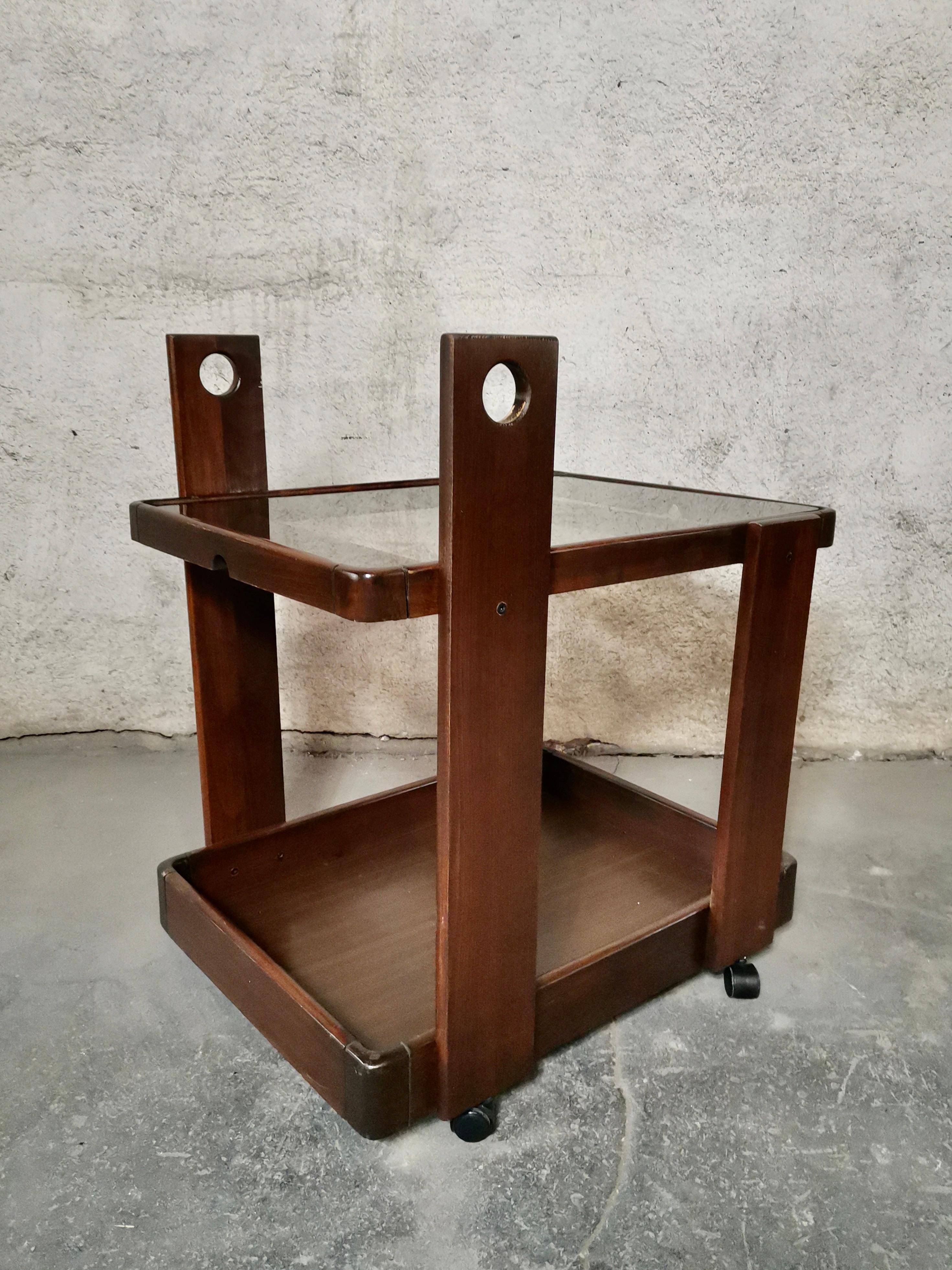Serving Trolley by Gianfranco Frattini, 1960s In Good Condition For Sale In Ljubljana, SI